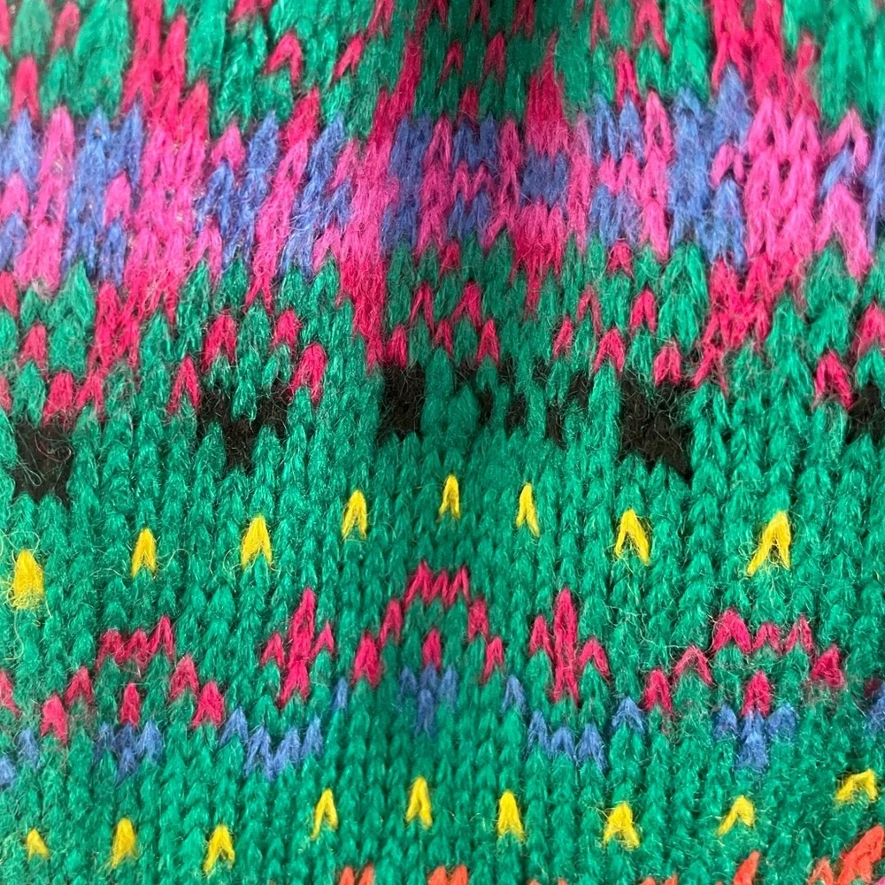 Vintage Colorful Knit Scarf